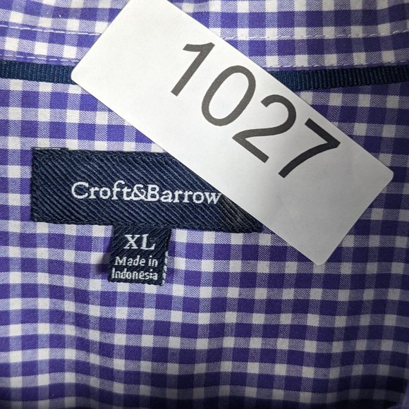 Croft & Barrow* Men's Short Sleeve Button Down Curved Hem Chest Pocket Shirt~ XL - Picture 4 of 9